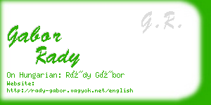 gabor rady business card